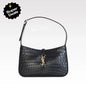 YSL Croc-Embossed The 5 to 7 Hobo Bag