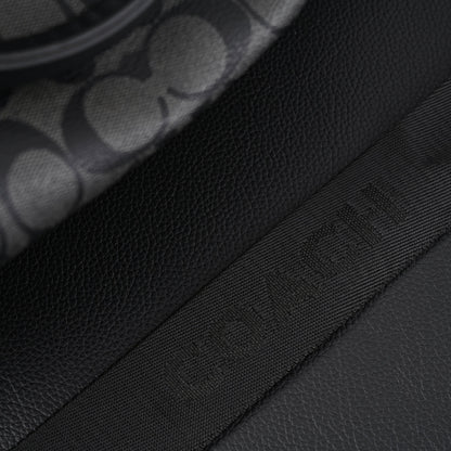 Coach Metropolitan Duffel Bag in Signature Black Canvas